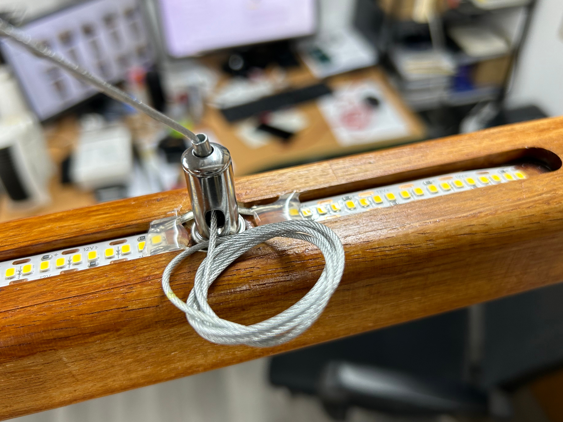 Pool Table Light Modern Oak Wood, Elegant High-quality Handcrafted Dimmable, Direct Indirect light, Dimmable LED. Alexa integrated option,
