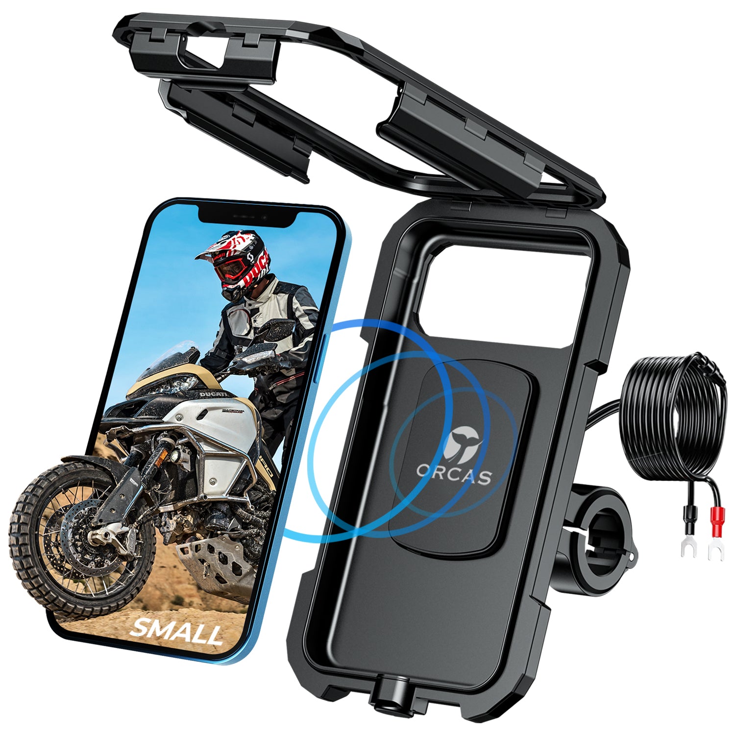 Orcas Motorbike Phone Holder Waterproof with Wireless