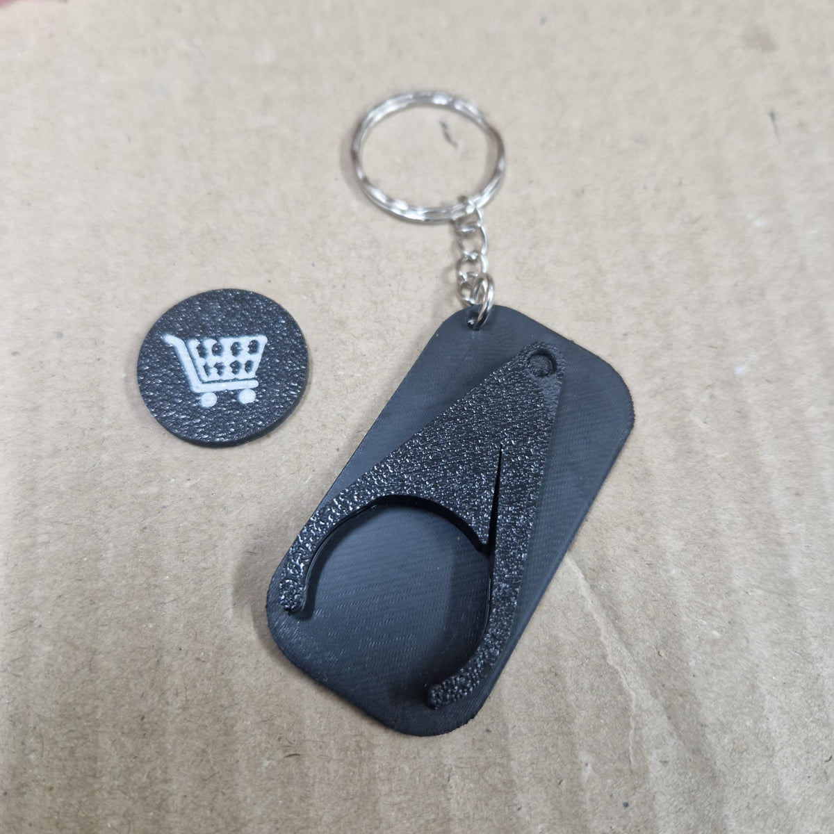 Custom Keyring for Rockello Real Estate with Shopping Cart Coin integrated (NTC Optional)