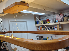 Pool Table Light Modern Oak Wood, Elegant High-quality Handcrafted Dimmable, Direct Indirect light, Dimmable LED. Alexa integrated option,